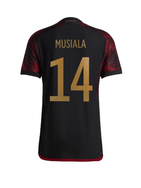 Tyskland Jamal Musiala #14 Replika Borta Kläder VM 2022 Kortärmad